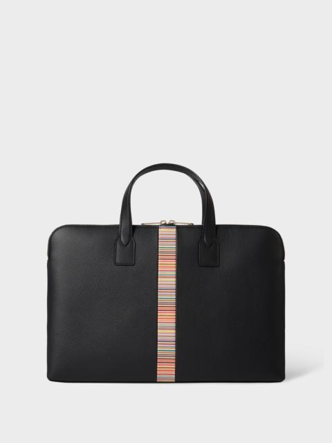 Black 'Signature Stripe' Slim Folio
