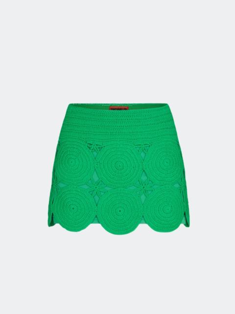 Beep Beep Mini Skirt in Grass Green