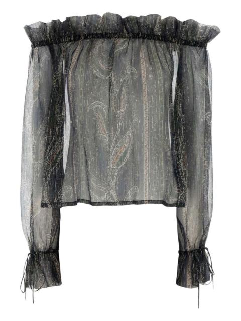 printed crepe blouse