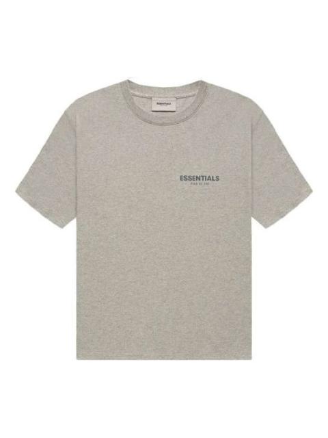 Fear of God Essentials FW21 Short Sleeve Tee Dark Heather Oatmeal FOG-FW21-222