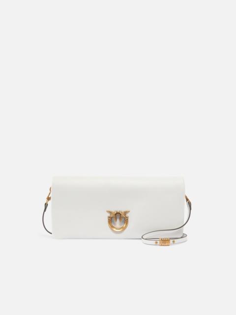 LOVE BAG CLICK SOFT HORIZONTAL MEDIUM CROSSBODY CLUTCH IN LEATHER