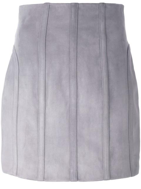 stitched detail pencil skirt