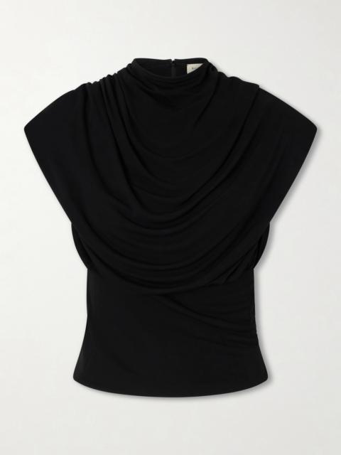 Jocelyn Gathered Draped Jersey Top