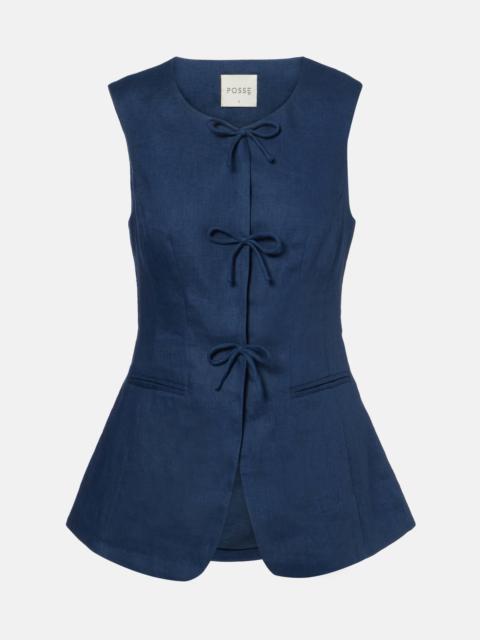 Sabine linen vest