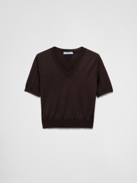 V-neck wool sweater