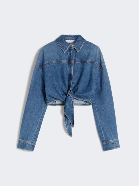 Short denim shirt - midnightblue