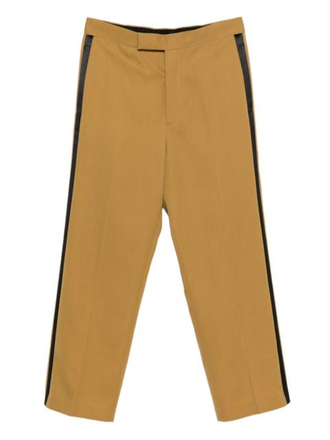 gabardine side-stripe trousers