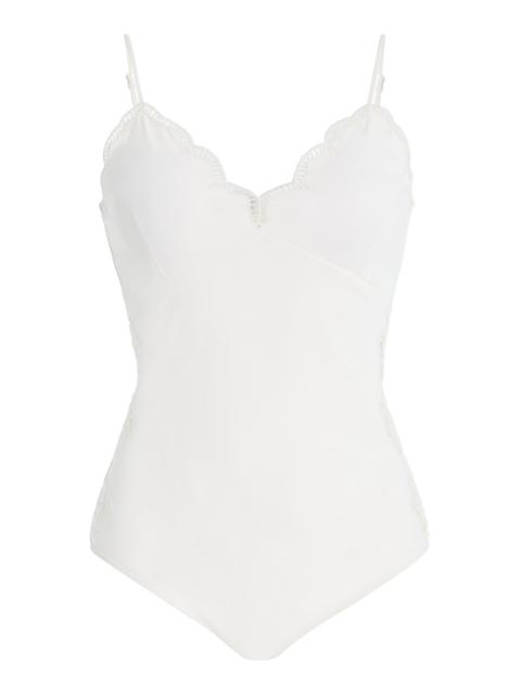 Babette Eyelet One-Piece Swimsuit white