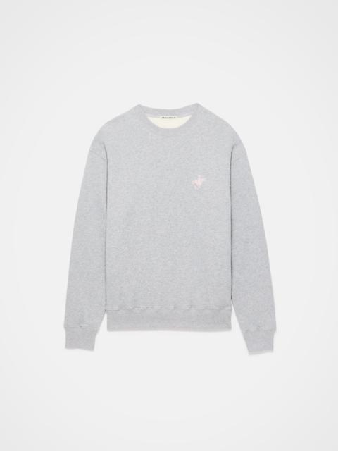 RIBBON ANCHOR SWEATSHIRT IN MID GREY MELANGE
