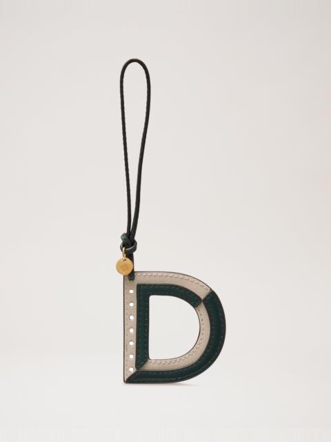 Bi-Colour Leather Keyring- D
Mulberry Green & Chalk Silky Calf