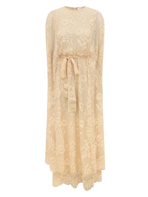 VALIANT LACE CAPED MAXI DRESS