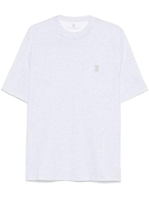 logo-embroidered T-shirt