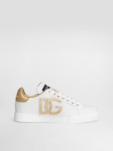 Calfskin Portofino sneakers with DG logo