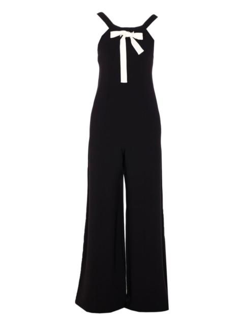bow-detail zip jumpsuit