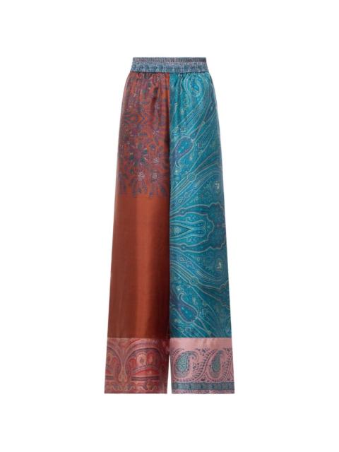 Aloe paisley-pattern wide-leg palazzo pants