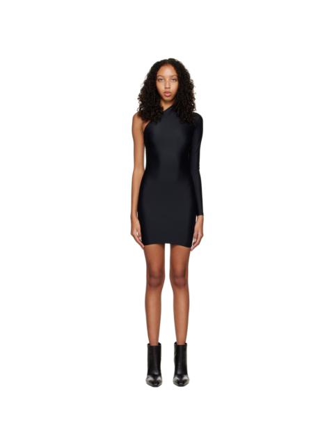 Black Single-Shoulder Minidress