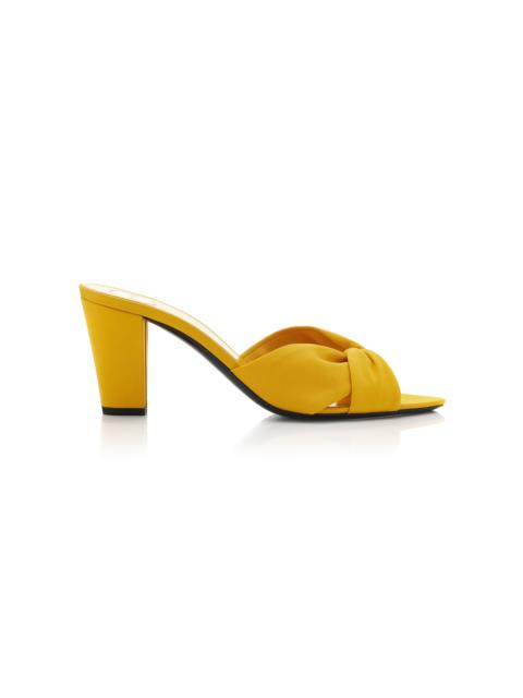 Franciane Leather Mules yellow