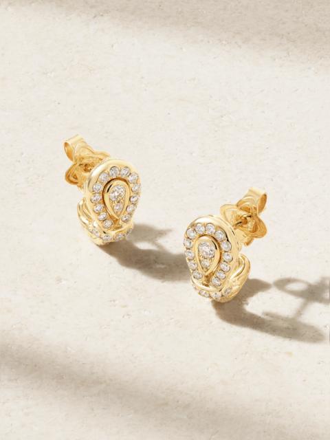 Thoroughbred Loop 18-karat Gold Diamond Earrings