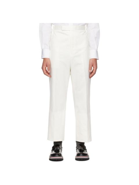 White Rolled Cuff Trousers