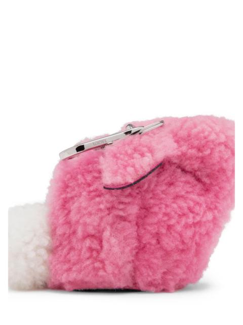 Bunny charm in shearling
