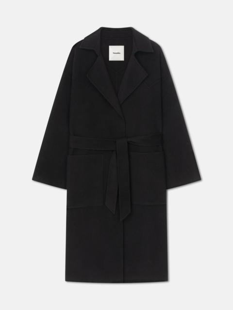 Wool Silk Blend Robe Coat