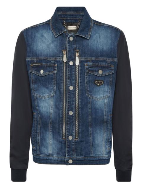 double-zip denim jacket