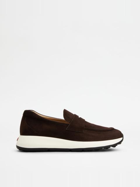 SPORTY LOAFERS IN SUEDE - BROWN