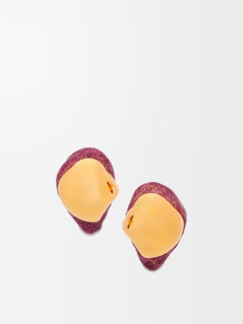 Foam Drip earrings in sterling silver and enamel