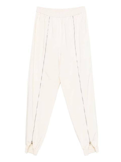 zip-detail track trousers