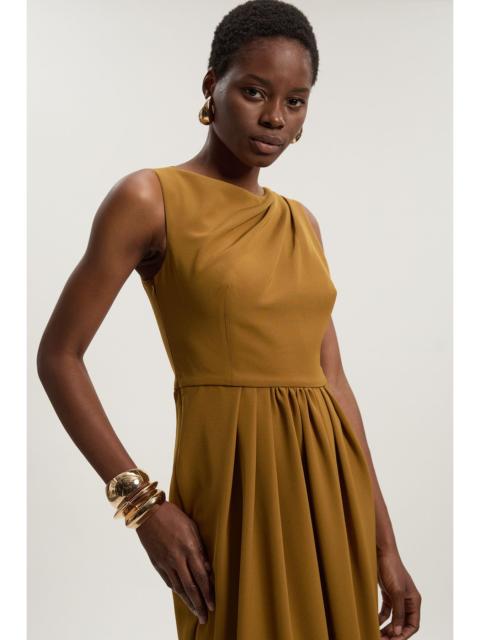 Petite Tailored Drape Maxi Dress