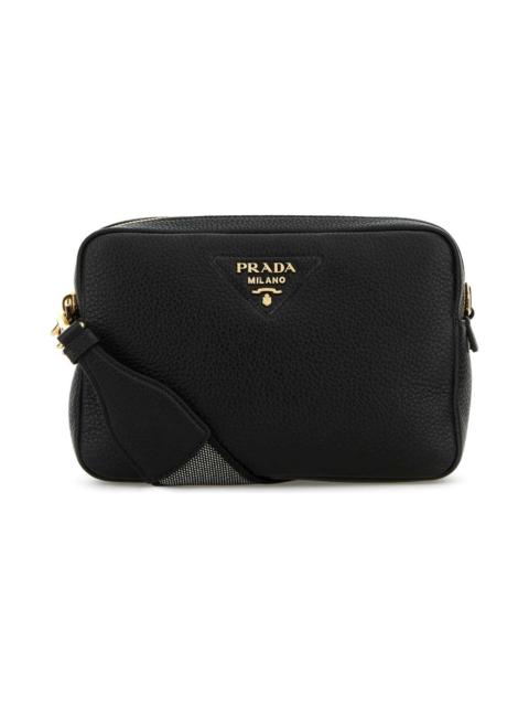 Black Leather Crossbody Bag