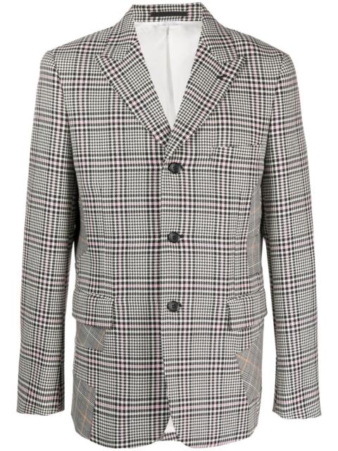 patchwork detailing checked blazer