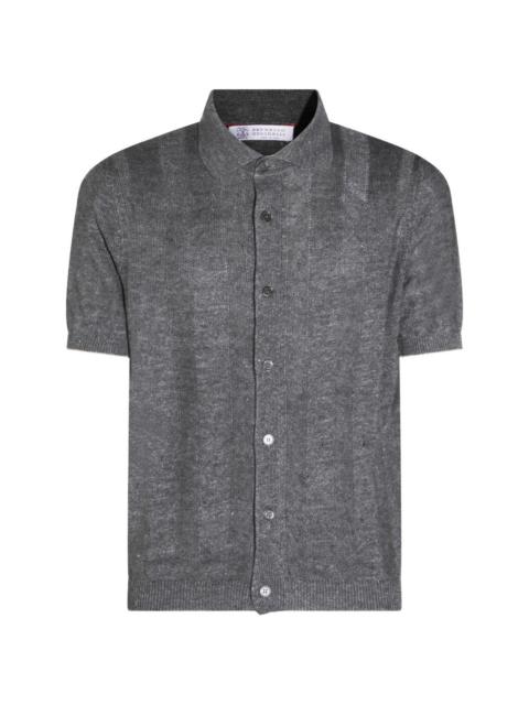 button linen shirt