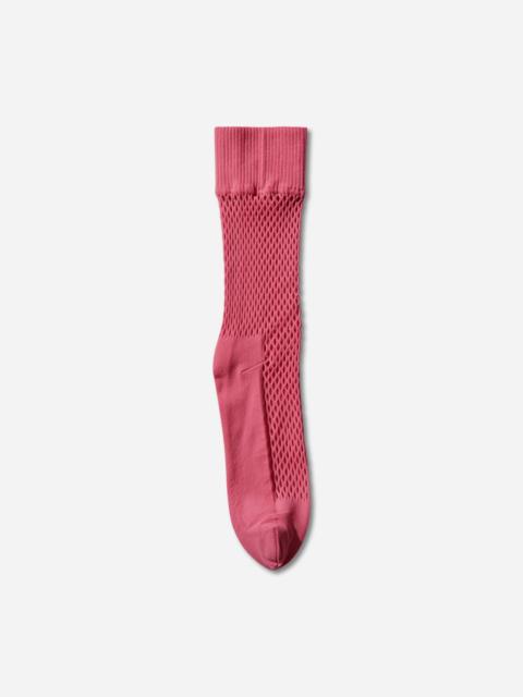 Nylon Mesh Long Socks Pink