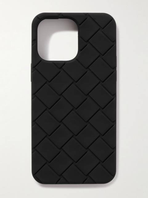 Intrecciato Rubber iPhone 13 Pro Max Case Black