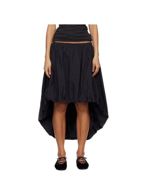 Black Fanquir Midi Skirt