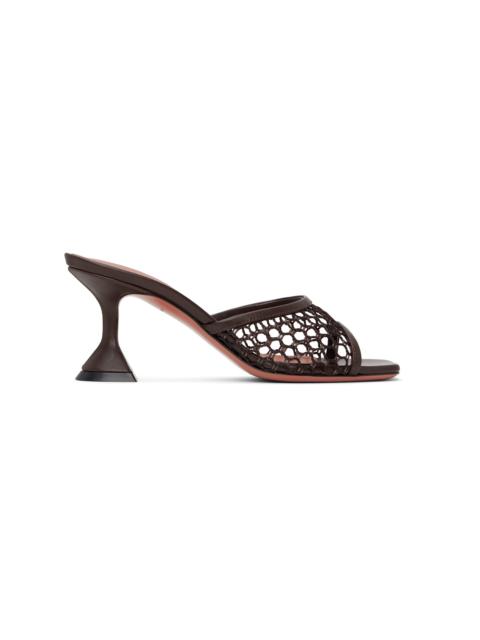 Brown Lupita Net 70 Heeled Sandals