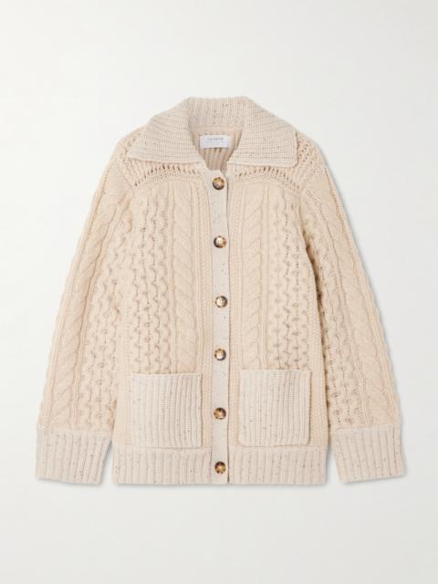 Nuage Cable-knit Merino Wool And Cashmere-blend Cardigan