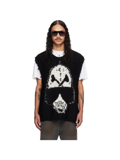 Black Oversized Sweater Vest