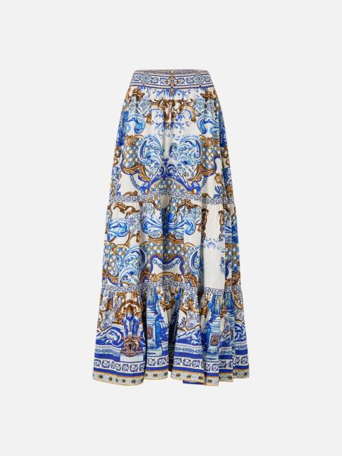 HIGH WAISTED TIERED SKIRT