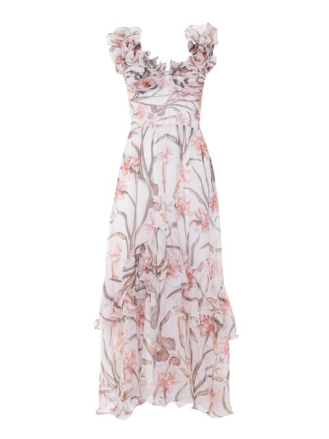 BOTANIC RETRO FLUTTER MAXI DRESS