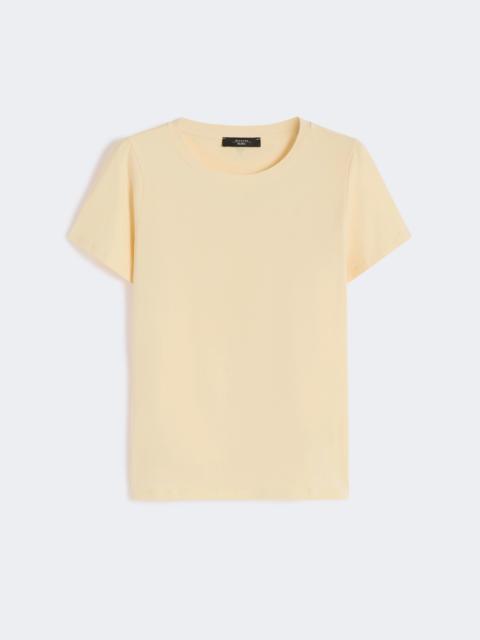 Stretch jersey basic T-shirt - LIGHT YELLOW