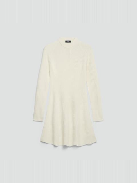 Ribbed Sweater Dress in Felted Wool-Cashmere