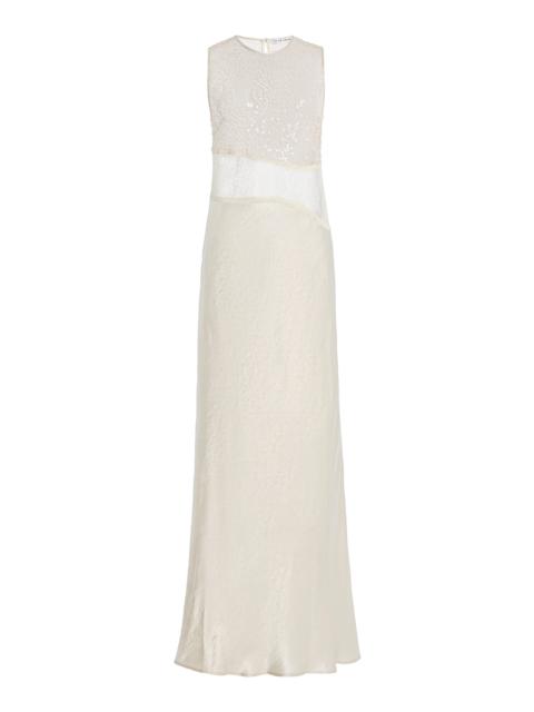 Twilight Sequined Maxi Dress off-white