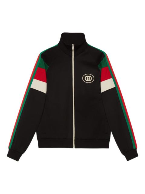 Gucci FW22 Neoprene zip jacket with Web 'Black' 698448-XJEEP-1152