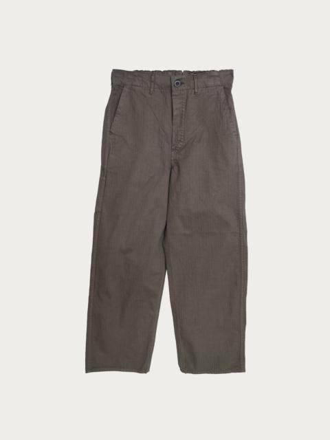 Wide Fit French Work Pants - Coffee Brown