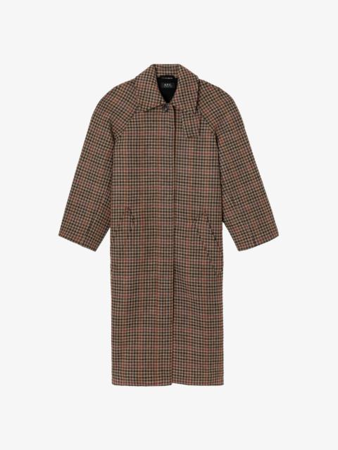 TARTAN COAT WITH RAGLAN SLEEVES