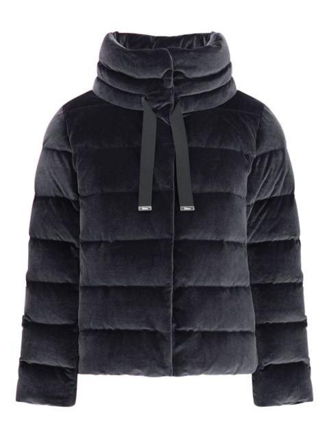 chenille-effect padded jacket