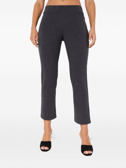 flat-front cropped trousers
