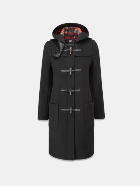 Women's Long Slim Fit Freda Duffle Coat Black Royal Stewart